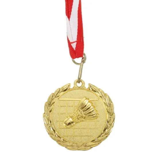 Unique Bargains Zinc Alloy Corrosion-Resistant Durable Embossed Design Sports Award Medals Gold, Red White 5 Pcs image {2}