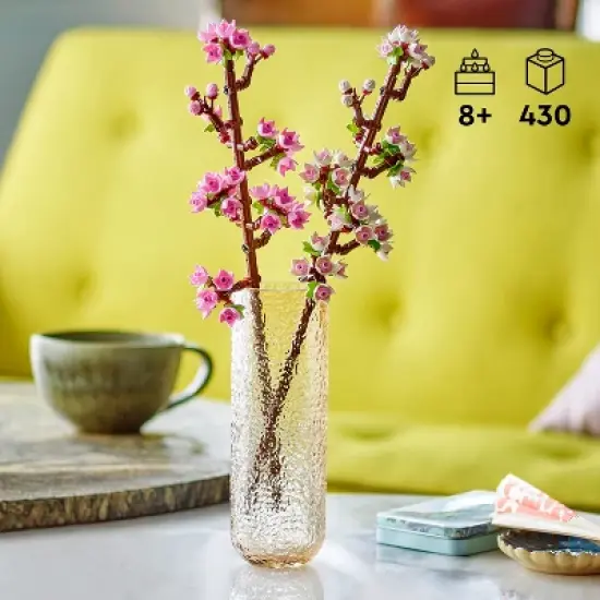 LEGO Flowers Celebration Gift, White and Pink Cherry Blossom 40725 image {1}
