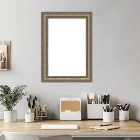 Amanti Art Angled Bronze Framed Dry Erase Magnetic Board image {5}