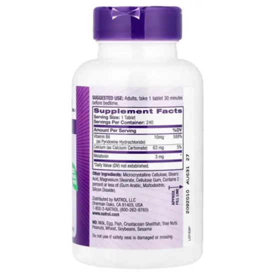 Natrol Melatonin, 3 mg, 240 Tablets image {1}