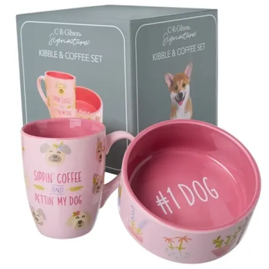 The Lakeside Collection Pet Lover Dog Bowl & Coffee Mug Matching Gift Set image {7}