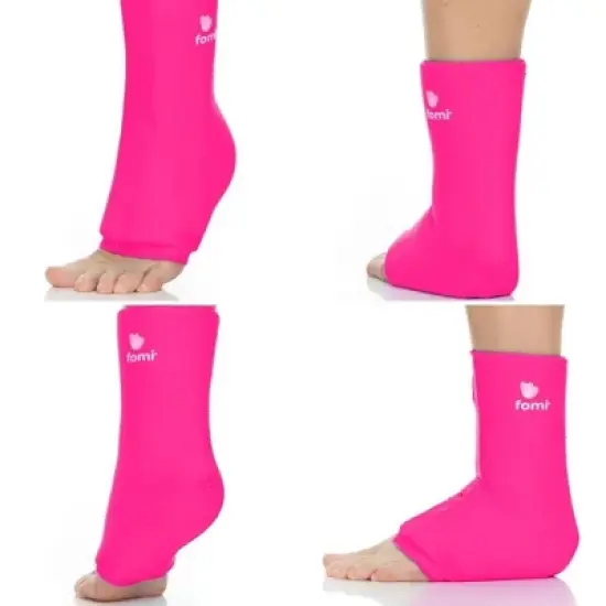 FOMI Hot Cold Ankle Foot Gel Ice Pack Wrap | Pink image {1}