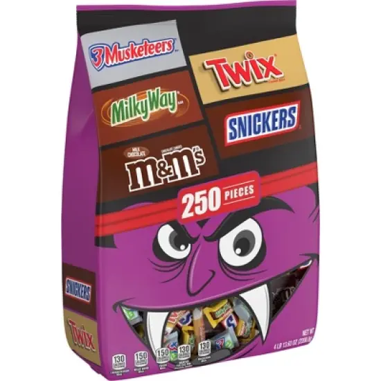M&M's, Snickers, Twix, 3Musketeers, & Milky Way Halloween Variety Bag - 77.63oz/250ct image {6}