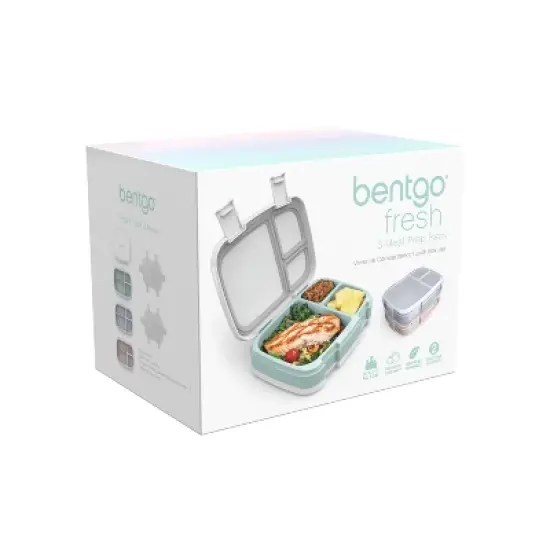 Bentgo Fresh 3pk Reusable 3 Compartment Containers for Prepping, Microwave & Dishwasher Safe image {6}