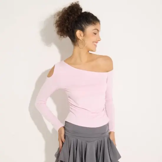 Women's One-Shoulder Long Sleeve Knit Top - Wild Fable&trade; image {4}