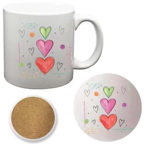 Courtside Market Love Connection III 20 oz Mug & Ceramic Coaster Set image {1}