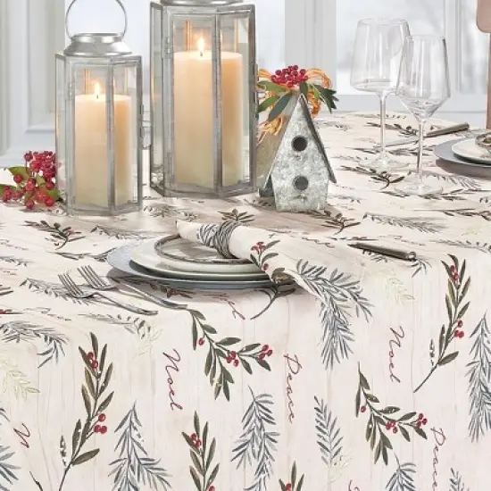 Elrene Holiday Tree Trimmings Tablecloth - Red/Green - Elrene Home Fashions image {2}