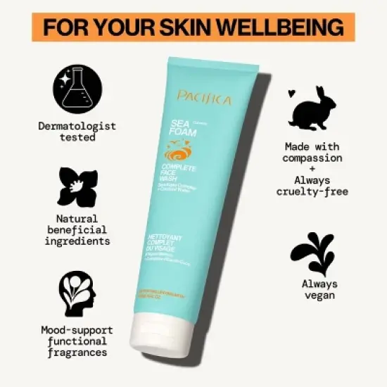 Pacifica Sea Foam Complete Face Wash - Coconut - 5 fl oz image {6}