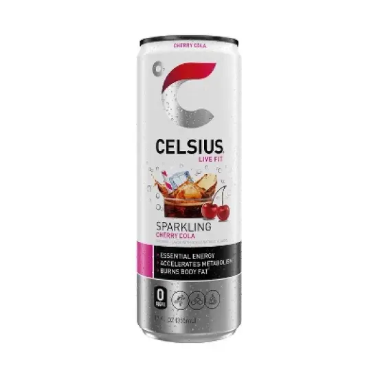 CELSIUS Sparkling Cherry Cola Functional Energy Drink - 12 fl oz Single Can image {4}