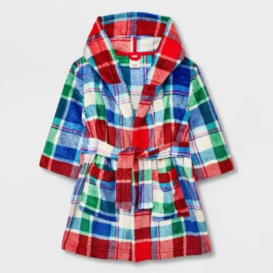 Toddler Boys' Plaid Robe - Cat & Jack&trade; Red image {4}