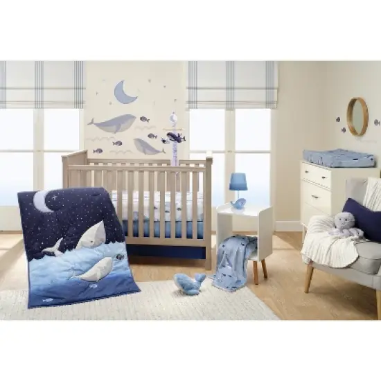 Lambs & Ivy Bubbles and Squirt Underwater Whale/Fish Soft Changing Pad Cover image {4}