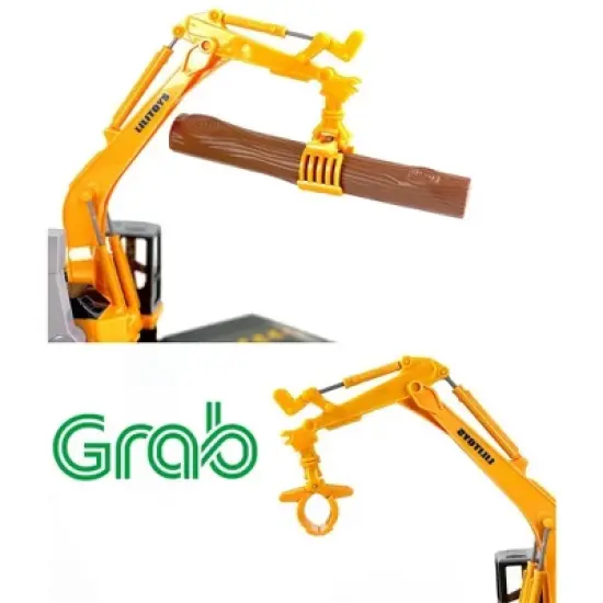 Big Daddy Big Rig Heavy Duty Tractor Trailer Low Boy Transport Flat Bed & Excavator Toy Trucks Combo image {5}