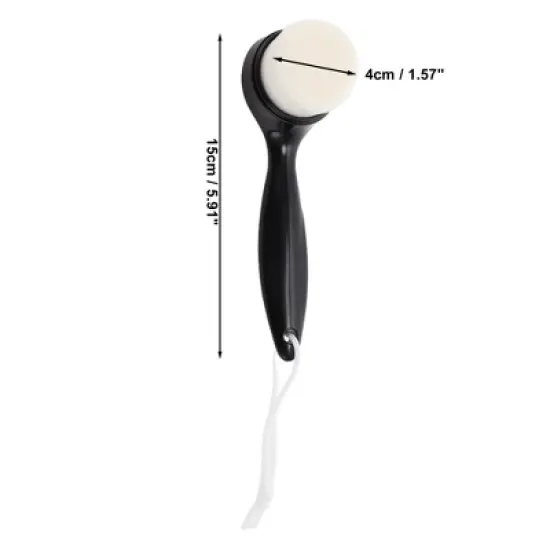 Unique Bargains Soft ABS PBT Wool Facial Cleansing Brush with Long Handle 1 Pc image {3}