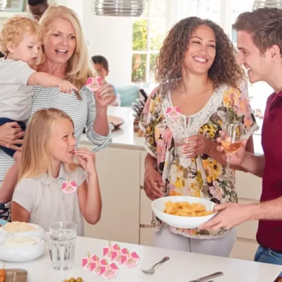 Big Dot of Happiness Little Princess Crown - Pink and Gold Princess Baby Shower Conversation Starter - 2-in-1 Dirty Diaper Game - Set of 24 image {2}