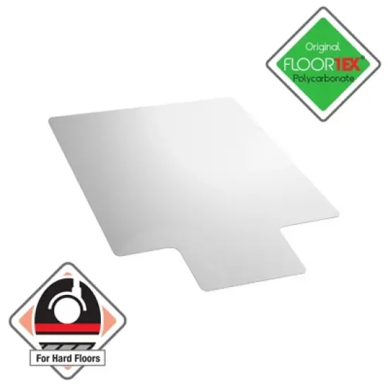 Polycarbonate Chair Mat for Hard Floors Lipped Clear - Floortex image {9}