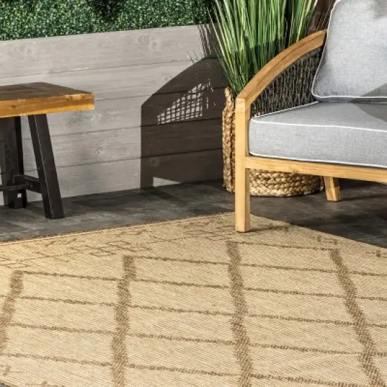 nuLOOM Candice Moroccan Geometric Trellis Indoor and Outdoor Patio Area Rug image {8}