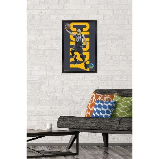 Trends International NBA Golden State Warriors - Stephen Curry 18 Framed Wall Poster Prints image {1}