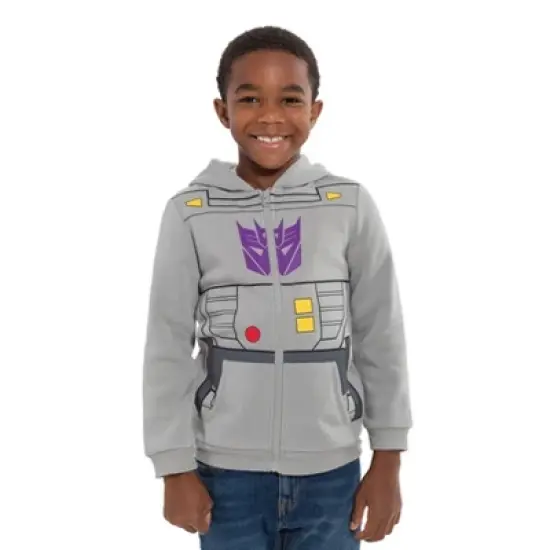 Transformers Optimus Prime Bumblebee Megatron Fleece Zip Up Hoodie Little Kid to Big Kid image {1}