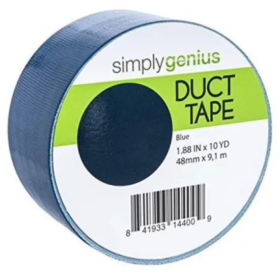 Simply Genius Art & Craft Duct Tape, Heavy Duty Craft Supplies for Kids & Adults, Colored Tape- 1.8 in x 10 yards (Blue, Single roll) image {4}