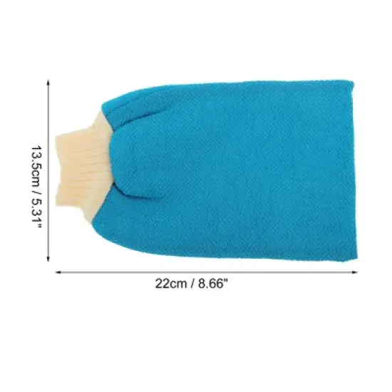 Unique Bargains Double Side Simplicity Shower Gloves for Bathroom 8.66"x5.31" 1 Pc image {1}