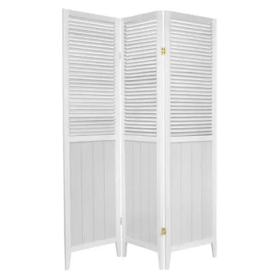 6 ft. Tall Beadboard Divider 3 Panels - Oriental Furniture image {4}