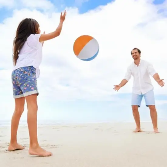 Garvee Inflatable Beach Balls for Kids Pool Toys, Rainbow Color Summer Water Toy Indoor Outdoor Fun Play Game Activities image {6}