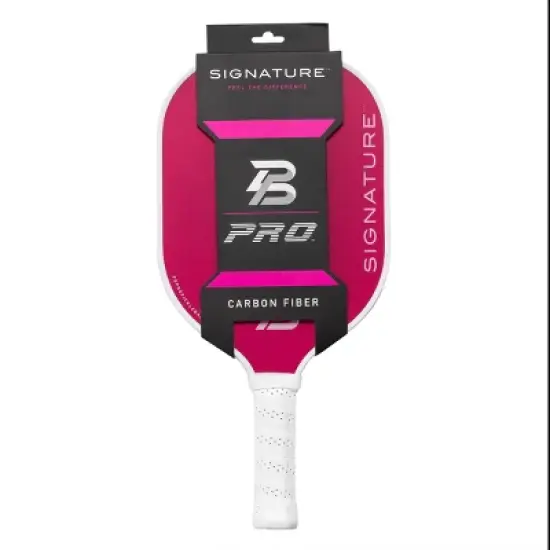PBPRO Signature Carbon Fiber Pickleball Paddle&nbsp;- Pink: Polypropylene Core, 4-1/4" Grip image {14}