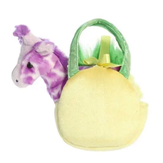 Aurora Small Pineapple Giraffe Fancy Pals Fashionable Stuffed Animal Purple 8" image {3}