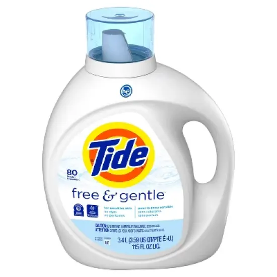 Tide High Efficiency Liquid Laundry Detergent - Free & Gentle image {14}