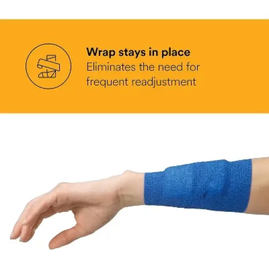 3M 1582B Coban Self-Adherent Wrap 2 in. x 5 yd. - Blue (One Roll) image {2}