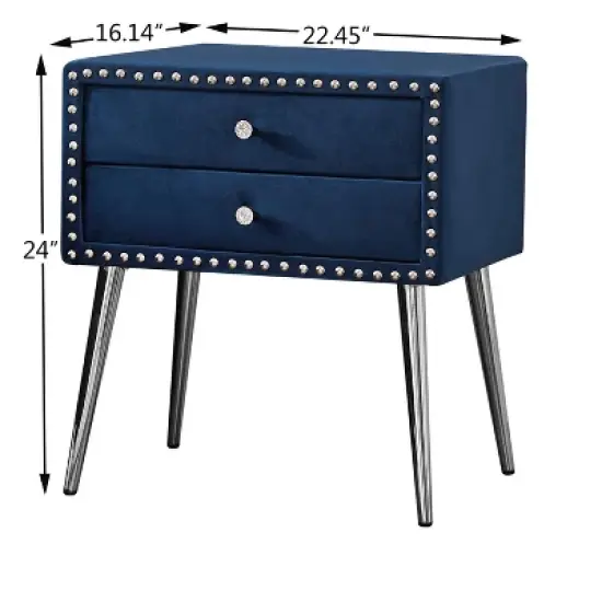 Button-Tufted Platform Bed with One Nightstand - ModernLuxe image {4}