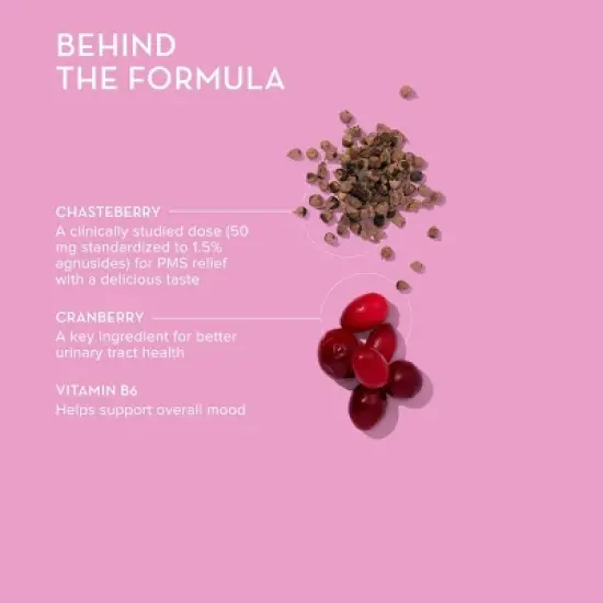 HUM Nutrition SOS PMS for PMS Relief & Mood Support Vegan Gummies  - 60ct image {4}