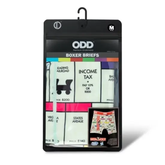 Odd Sox Men's Boxer Brief, Monopoly Board Game, Fun Novelty Underwear image {2}