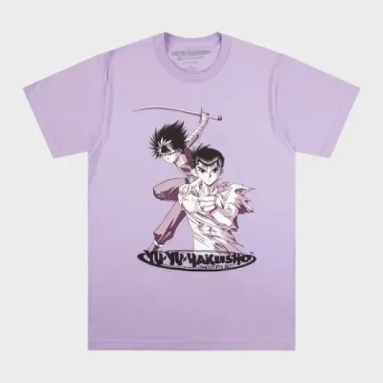 Men's Yu Yu Hakusho Short Sleeve Graphic T-Shirt - Lavender image {1}
