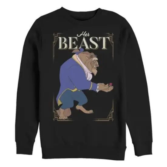 Men's Beauty and the Beast Valentine Her Prince Frame Sweatshirt image {2}