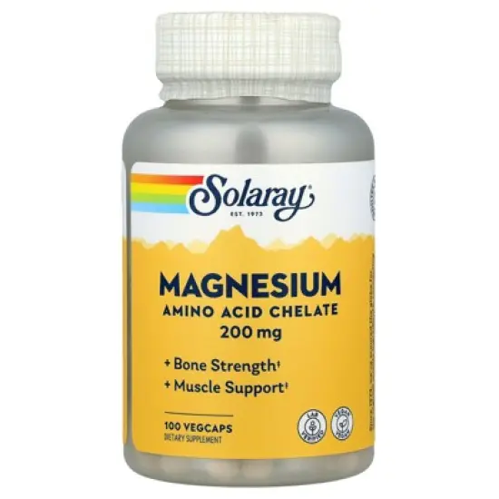 Solaray Magnesium, 200 mg, 100 VegCaps image {4}