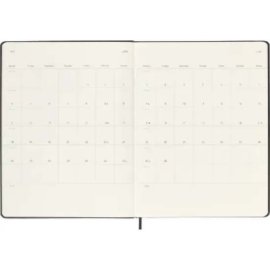 Moleskine 7.5"x9.75" 2026 12 Months Weekly Notebook XL Black Hard image {4}