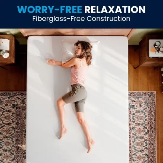 Flash Furniture Cloud Green Tea Cooling Gel 4-Layer Memory Foam Mattress in a Box with CertiPUR-US Certification, Washable Cover, and Pressure Relief image {10}