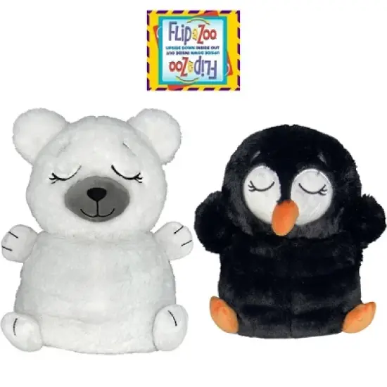 FlipaZoo: Upside Down Inside Out - Penguin to Bear - 2-In-1 Animal Plush image {1}
