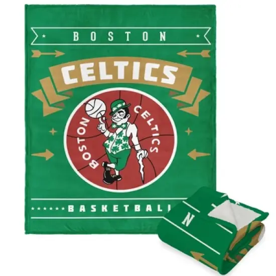 NBA Boston Celtics Hardwood Classics Silk Touch Faux Shearling Throw Blanket image {5}