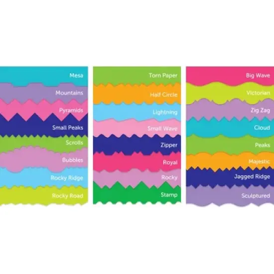 School Smart Paper Edger Scissor Set with Stand, Assorted Designs, Pack of 24 image {1}