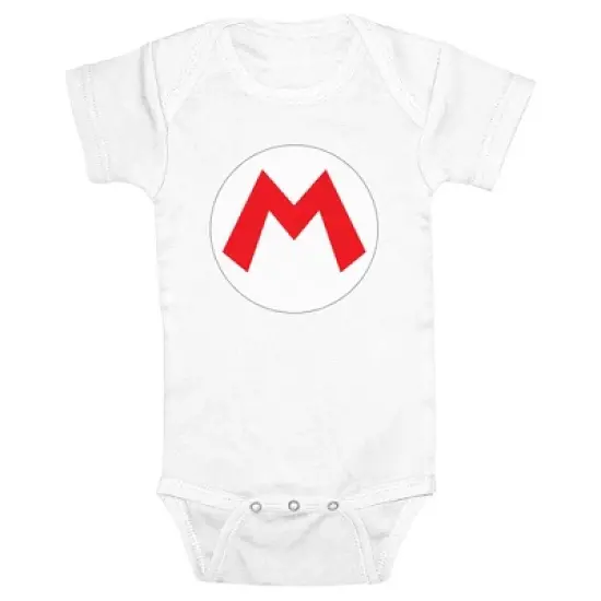 Infant's Nintendo Mario Circle Icon Onesie image {5}