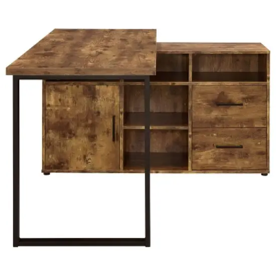 Hertford 2 Drawer L-Shape Desk - Coaster image {7}