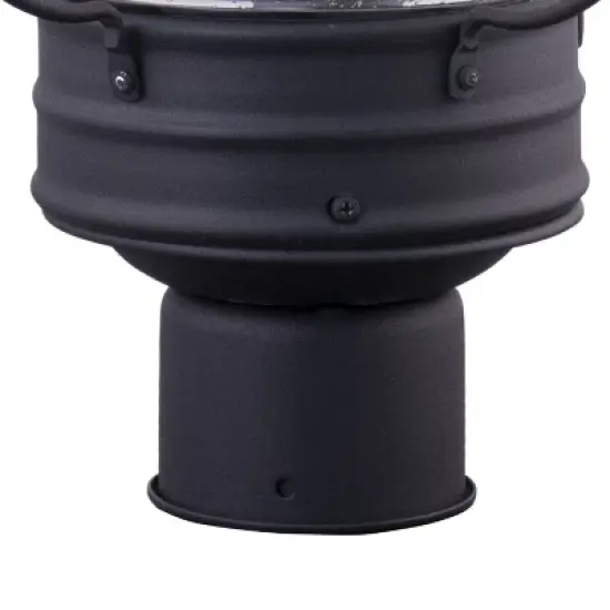VAXCEL Chatham 1L Black Coastal Outdoor Globe Post Light Clear Glass image {7}