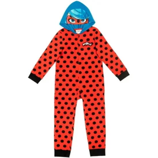 Miraculous Ladybug Girls Zip Up Pajama Coverall Little Kid to Big Kid  image {8}