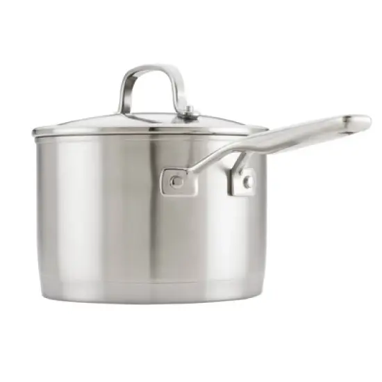 KitchenAid 3qt 3-Ply Blas&eacute; Stainless Steel Induction Saucepan with Lid Silver image {2}
