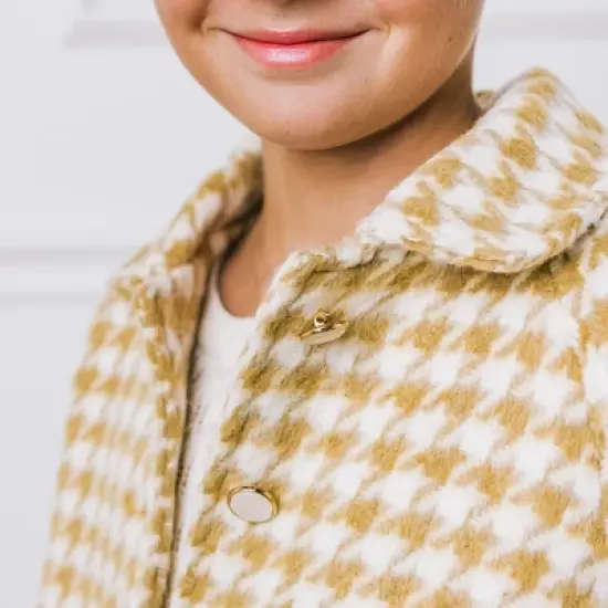 Hope & Henry Girls' Bow Cuff Swing Coat, Kids image {5}