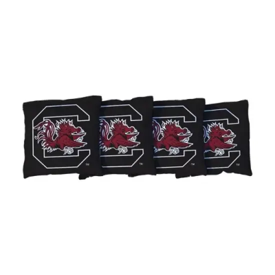 NCAA South Carolina Gamecocks Corn-Filled Cornhole Bags Black - 4pk image {1}