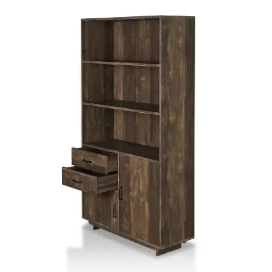 69.8" Tappan Bookcase with Cabinet Reclaimed Oak - HOMES: Inside + Out image {4}