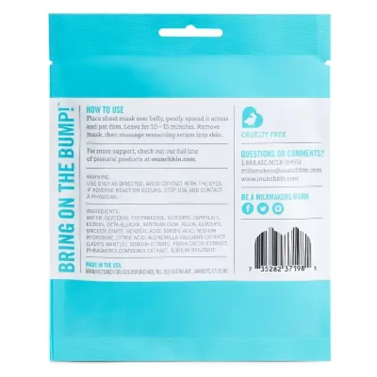 Munchkin Milkmakers 3pk Belly Mask for Pregnancy Skin Care & Stretch Marks image {2}